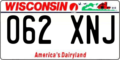 WI license plate 062XNJ