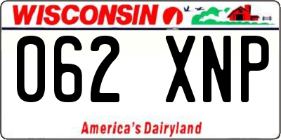 WI license plate 062XNP