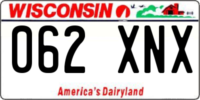 WI license plate 062XNX