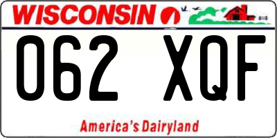 WI license plate 062XQF