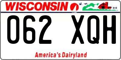 WI license plate 062XQH