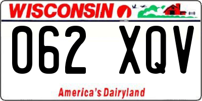 WI license plate 062XQV
