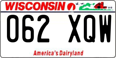 WI license plate 062XQW