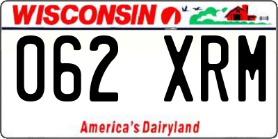 WI license plate 062XRM