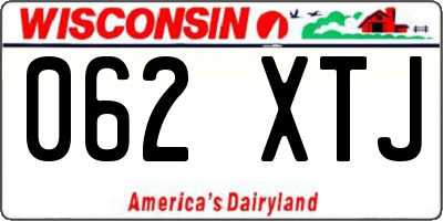 WI license plate 062XTJ