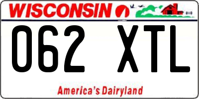 WI license plate 062XTL
