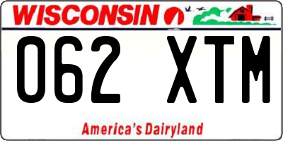 WI license plate 062XTM