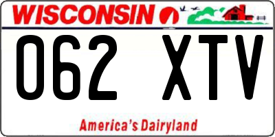 WI license plate 062XTV