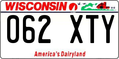 WI license plate 062XTY