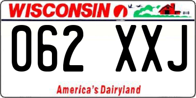 WI license plate 062XXJ
