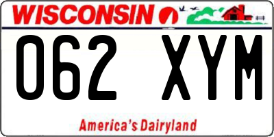 WI license plate 062XYM