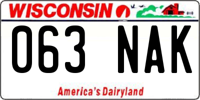 WI license plate 063NAK