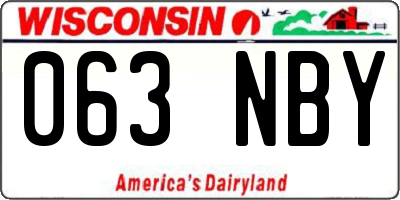 WI license plate 063NBY