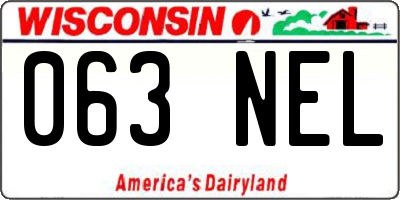 WI license plate 063NEL