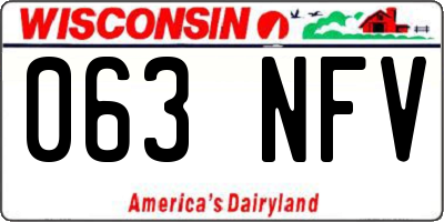 WI license plate 063NFV