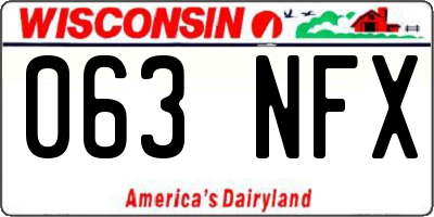 WI license plate 063NFX