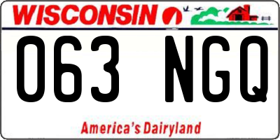WI license plate 063NGQ