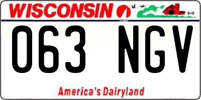 WI license plate 063NGV