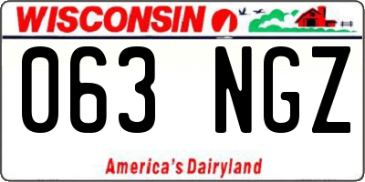 WI license plate 063NGZ