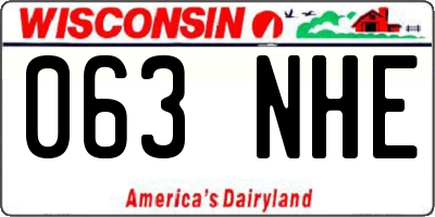 WI license plate 063NHE