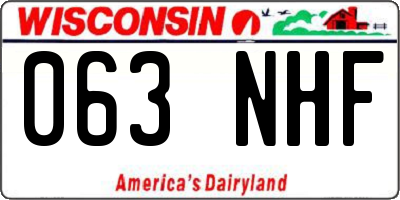WI license plate 063NHF