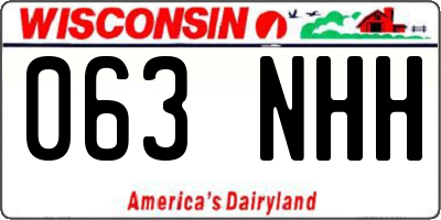 WI license plate 063NHH