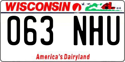 WI license plate 063NHU