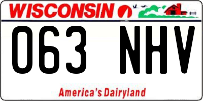 WI license plate 063NHV