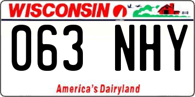 WI license plate 063NHY