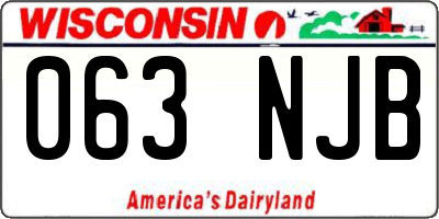 WI license plate 063NJB