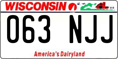 WI license plate 063NJJ