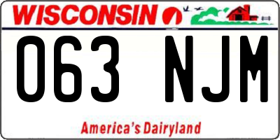 WI license plate 063NJM