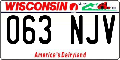 WI license plate 063NJV