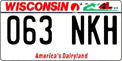 WI license plate 063NKH
