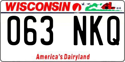 WI license plate 063NKQ