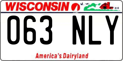 WI license plate 063NLY