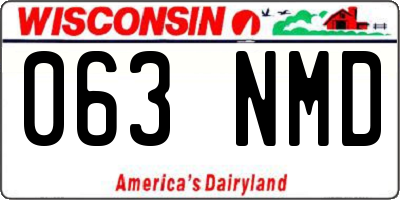 WI license plate 063NMD