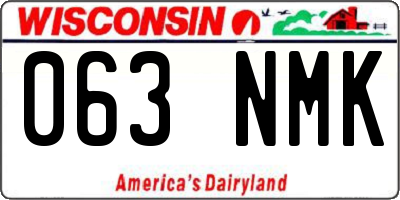 WI license plate 063NMK