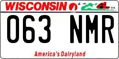 WI license plate 063NMR
