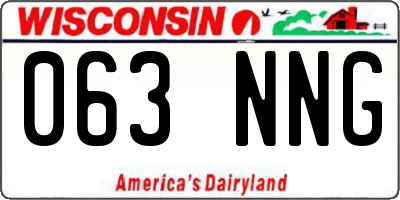 WI license plate 063NNG