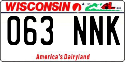 WI license plate 063NNK
