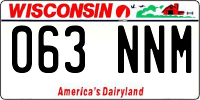 WI license plate 063NNM