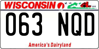 WI license plate 063NQD