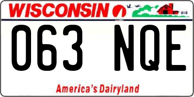 WI license plate 063NQE