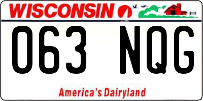 WI license plate 063NQG