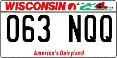 WI license plate 063NQQ