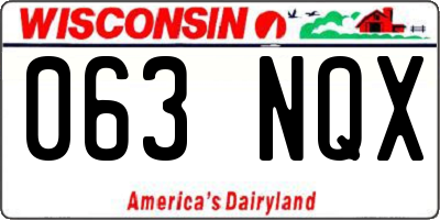 WI license plate 063NQX