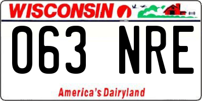 WI license plate 063NRE