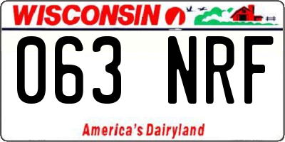 WI license plate 063NRF