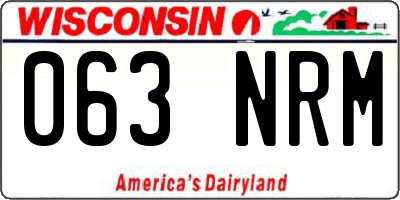 WI license plate 063NRM